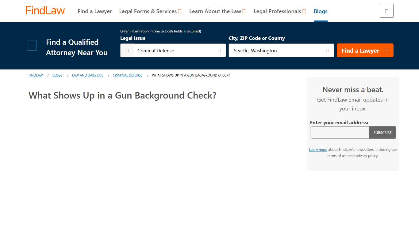 What Shows Up in a Gun Background Check? - FindLaw