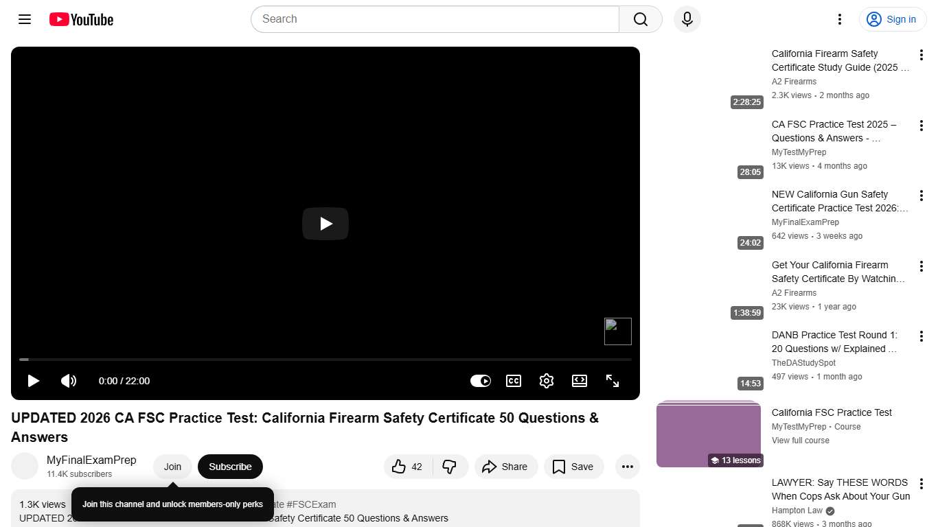 UPDATED 2026 CA FSC Practice Test: California Firearm Safety Certificate 50 Questions & Answers - YouTube